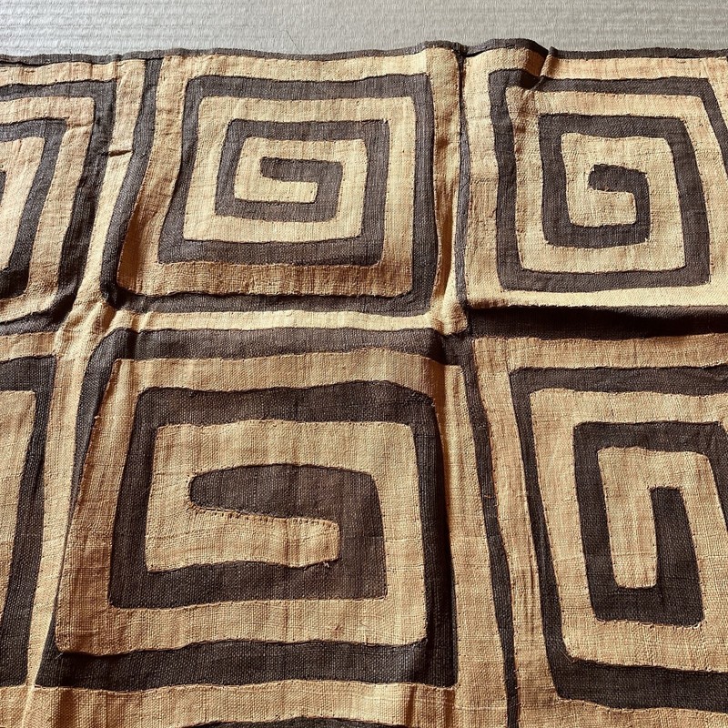 Vintage Kuba Long Raffia Textile Traditional African Tribal Woven Congo 74"x24" gallery