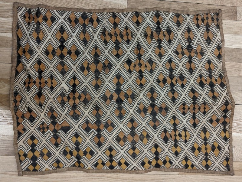 AFRICAN ORIGINAL KUBA RAFFIA CLOTH PANEL TEXTILE CURRENCY KASSAI SHOOWA DRCONGO gallery