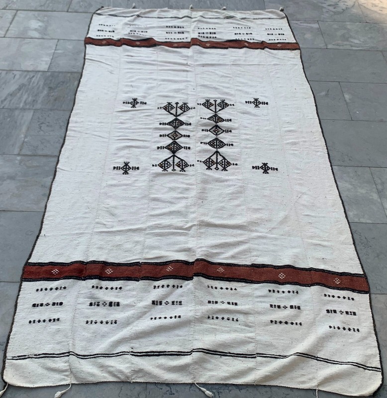 Vintage African Fulani Blanket Handmade Fulani Wedding Hanging Tent Mali 4×7 ft