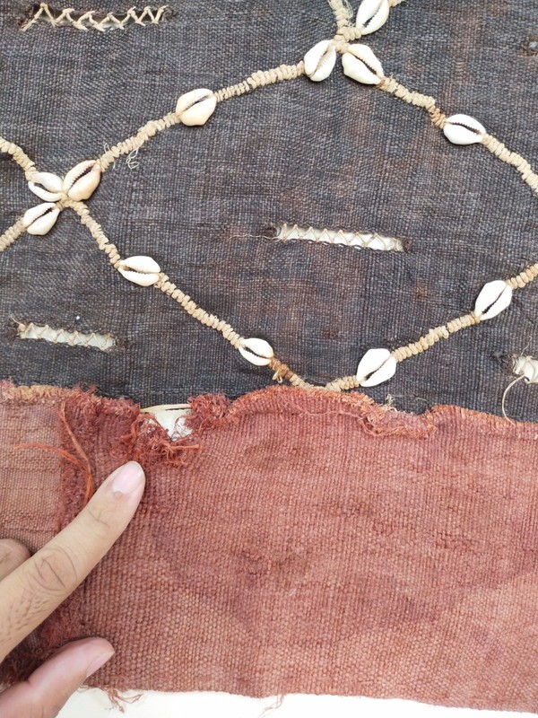 Vintage African Kuba Raffia Cloth Textile – Handwoven Congo Kuba Art A41 gallery