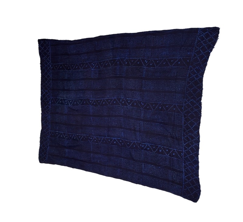 #6056 Fine Indigo Cloth - Mossi Tribe Burkina Faso 55" H by 42" W Set of Two gallery