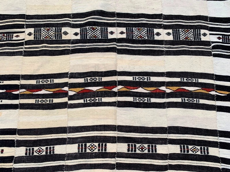 Vintage African Fulani Blanket Handmade Fulani Wedding Hanging Tent Mali 4x7 ft gallery