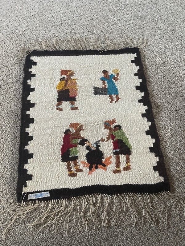 Vtg Majorie Pope Ellis Weaving Handwoven African Wall Art Sobantu Village 326 gallery
