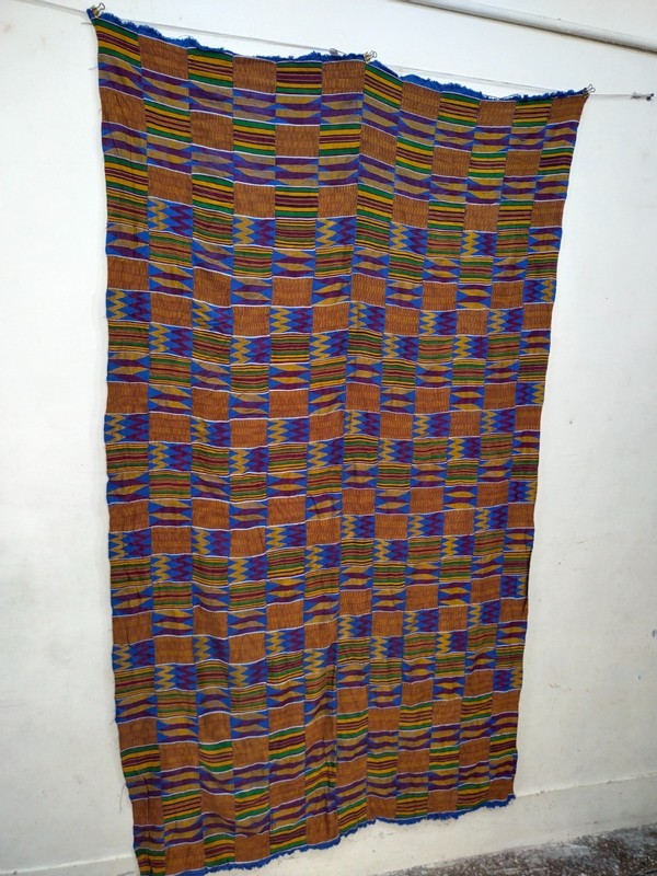 Antique African Kente Cloth – Ashanti Ghana Royal Weave Textile itemA30 gallery