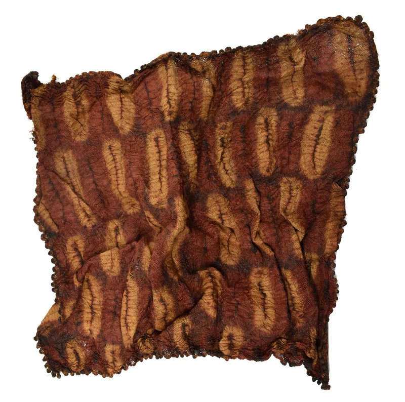 Dida Ceremonial Raffia Tie-Dye Textile Côte d'Ivoire 13x12 inch gallery