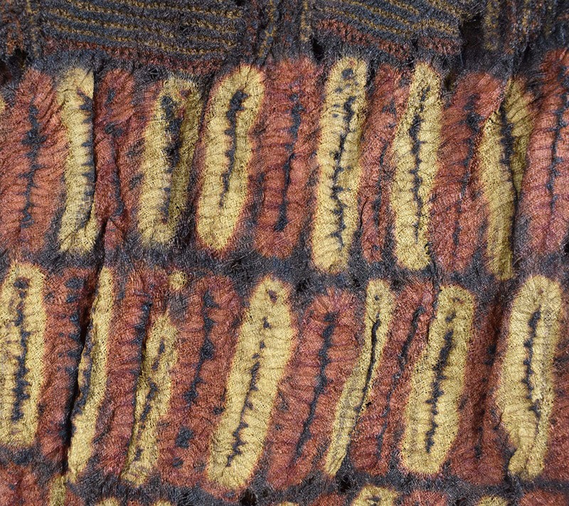Dida Ceremonial Raffia Tie-Dye Textile Côte d'Ivoire 34x20 inch gallery
