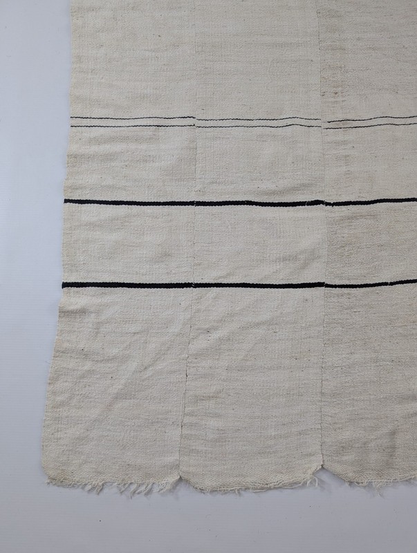 Vintage African Handwoven Patchwork Ghanaian Multicolor Textile 82x51in gallery