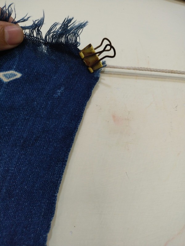 Vintage Mali Indigo Mud cloth –Hand-Dyed African Textile Fabric Blanket A32 gallery