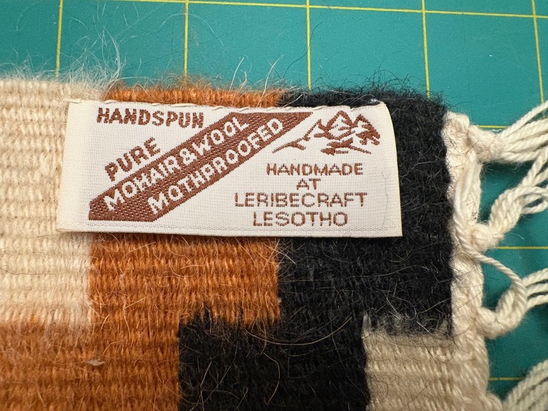 Lesotho Handspun Mohair / Wool Spun Woven Tapestry With Fringe gallery