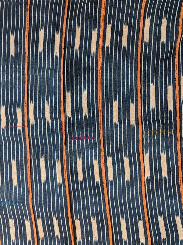 AFRICAN ORIGINAL HANDMADE COTTON TEXTILE STRIP WOVEN FABRIC WRAP SKIRT CLOTHING gallery