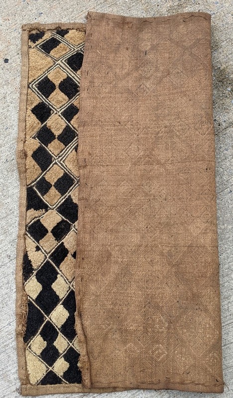 AFRICAN ORIGINAL KUBA THICK PILE RAFFIA CLOTH PANEL TEXTILE CURRENCY DRCONGO gallery