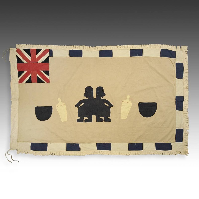 FRANKAA ASAFO MILITARY WARRIOR FLAG COTTON APPLIQUE FANTE GHANA WEST AFRICA