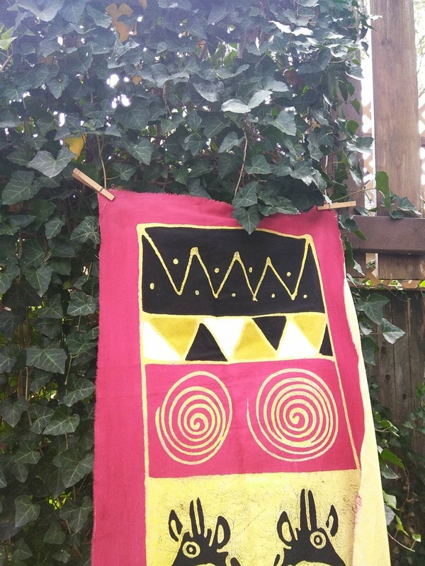 African hand painted Zimbabwe batik/table runner gallery