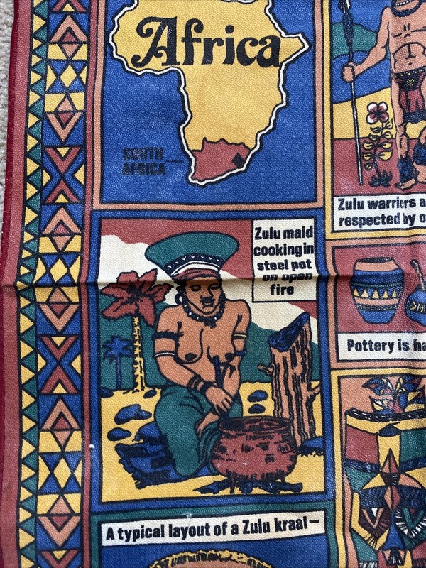 Vintage World Of The Zulu Wall Hanging Dish Towel 17”x22” gallery