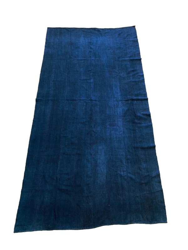 #5745 Fine Plain Indigo Cloth - Mossi Tribe Burkina Faso 73" H by 37" W gallery