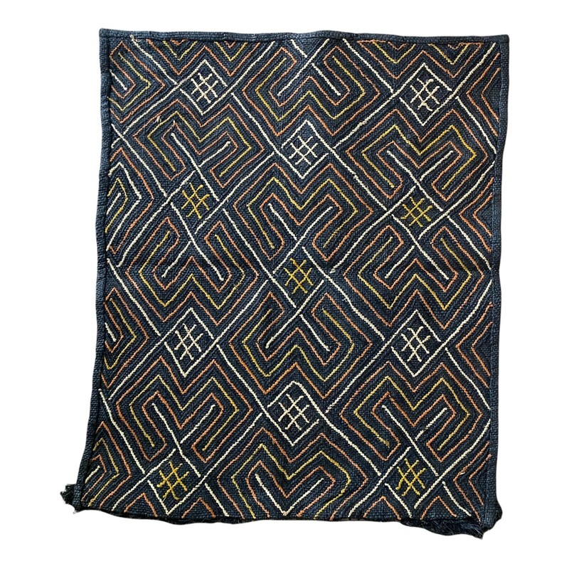 Genuine Kuba Cloth African Textile Tapestry | Congo DRC Raffia Cloth Fabric