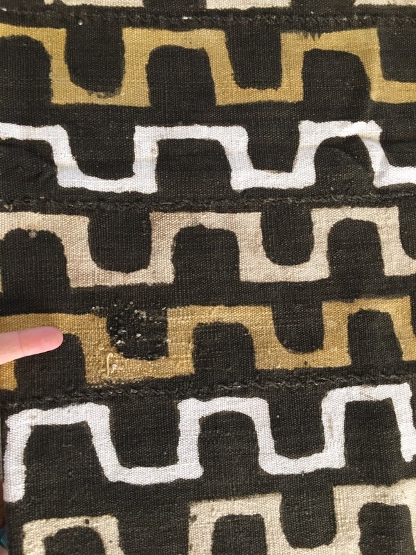 Vintage African Mud Cloth Ethnic Fabric Textile Panel Brown Black Tribal 57x80” gallery