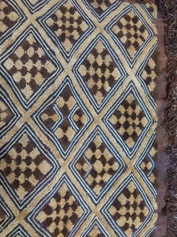 ORIGINAL AFRICAN KUBA RAFFIA CLOTH PANEL TEXTILE CURRENCY KASSAI SHOOWA DR CONGO gallery