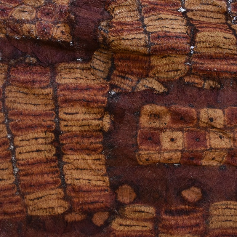 Dida Ceremonial Raffia Tie-dye Textile Côte d'Ivoire 61x36 Inch gallery