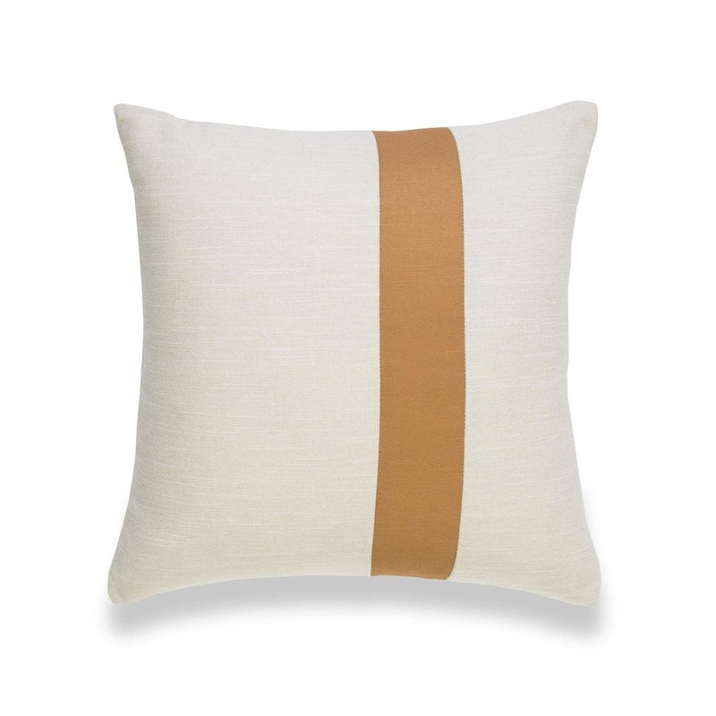 Modern Boho Pillow Cover, Mustard Yellow, Stripes, 18" x18"
