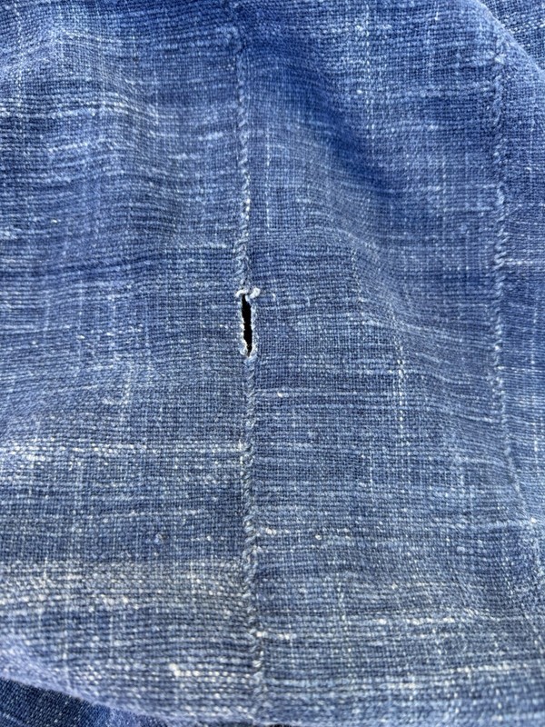 Vintage African Indigo Denim Mossi Mudcloth 73” L x 46” W Textile | No. 135 gallery