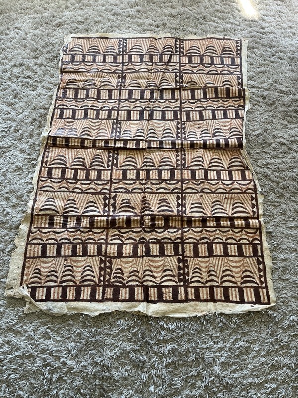 Samoan Tapa Cloth 48x 72 Inch Hand Made Barkwood Textile gallery