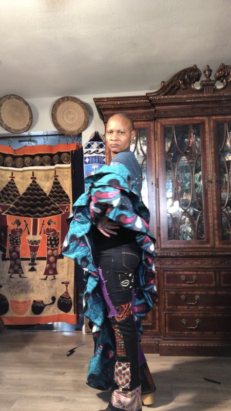 Cape Indigo Mudcloth In Deep Blue & Ankara gallery