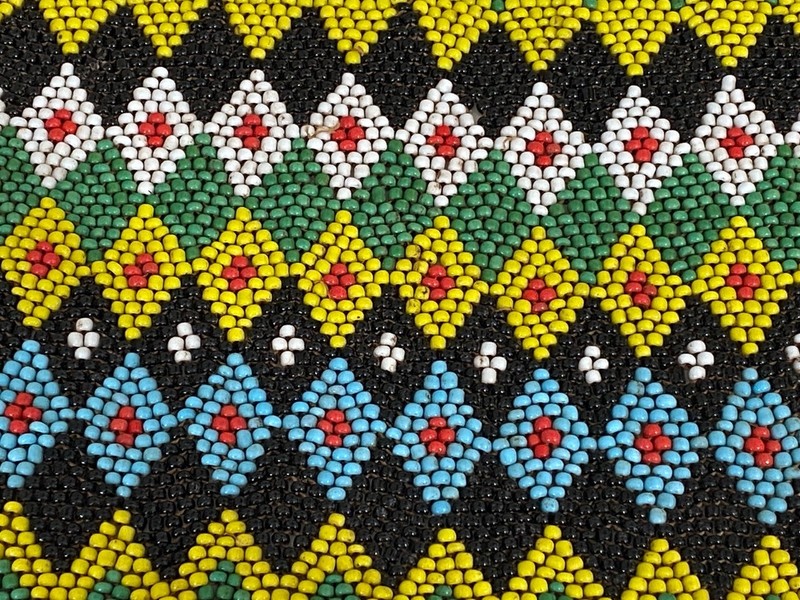 #6312 Ceremonial Skirt Kirdi Beaded Cache Sex Pikuran Cameroon 19" w gallery