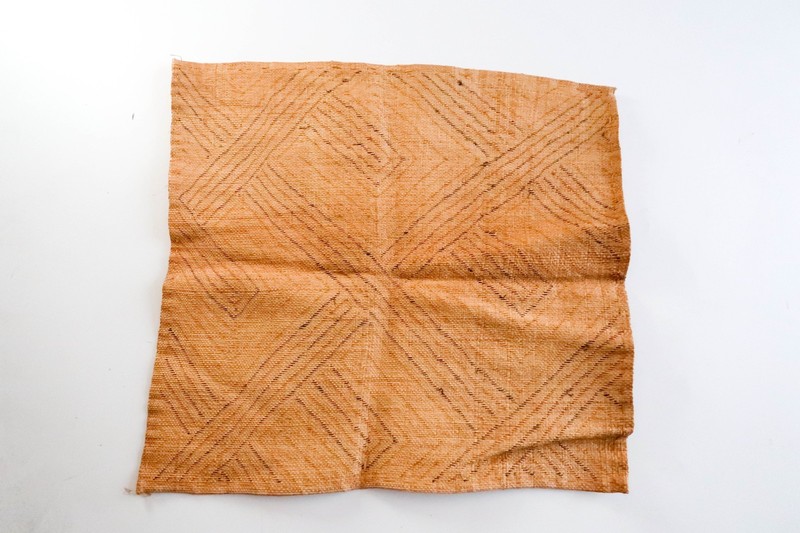NEW Vintage African Kuba Shoowa Cloth Raffia Textile Panel 25x26 Kasai Velvet 03 gallery
