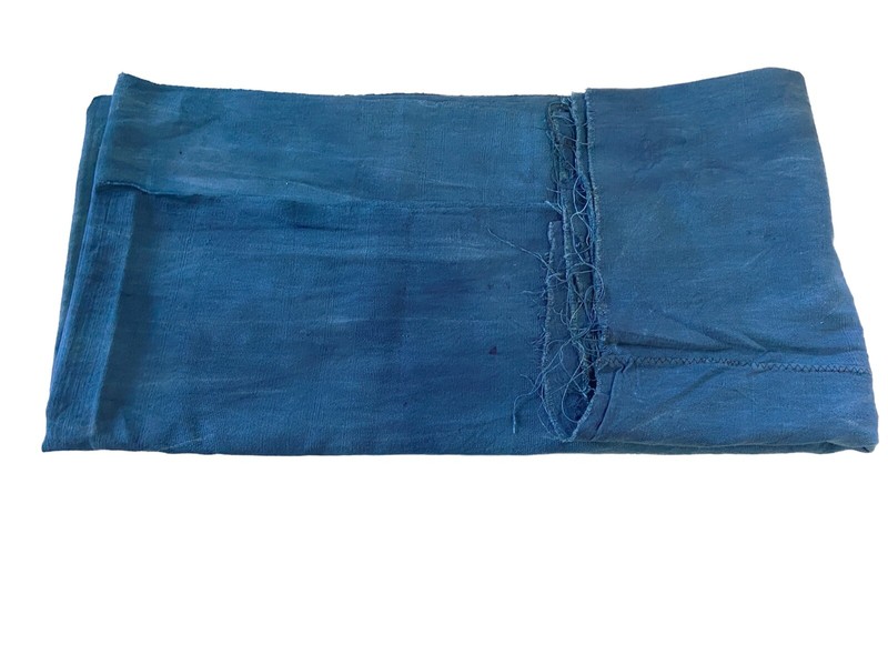 #2237 Vintage African Indigo Cloth Textile Mossi Burkina Faso 61" by 42.5" gallery