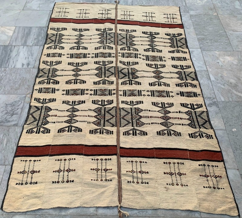 Vintage African Fulani Blanket Handmade Fulani Wedding Hanging Tent Mali 4×7 ft