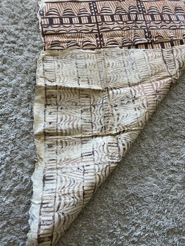 Samoan Tapa Cloth 48x 72 Inch Hand Made Barkwood Textile gallery