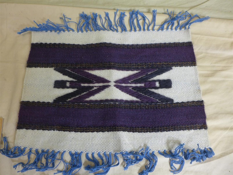 2 Vtg Lentswe La Oodi Producers Handmade BOTSWANA WOOL TAPESTRY 12x17" Textiles gallery