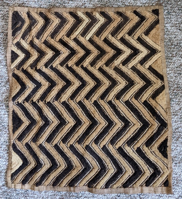 AFRICAN ORIGINAL KUBA CLOTH VELVET KASAAI PREMIUM TEXTILE SHOOWA RAFFIA DRCONGO