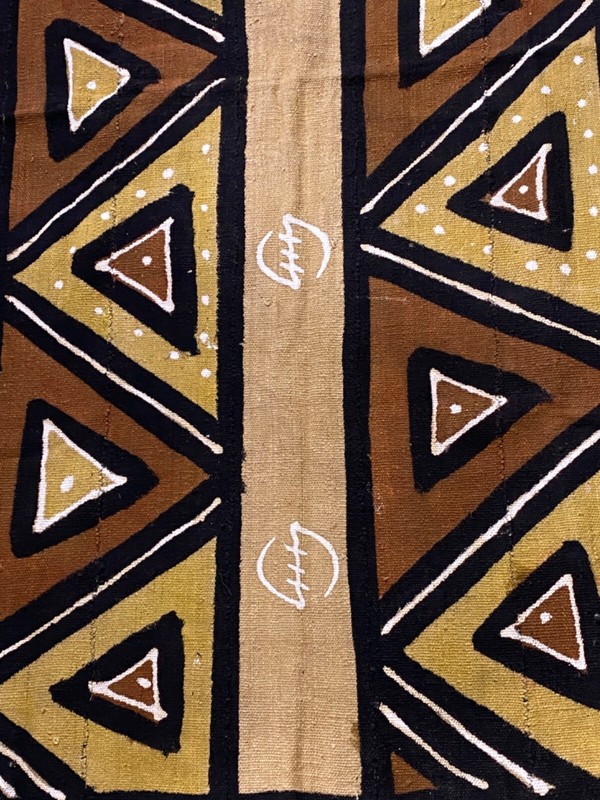#7316 Superb Vintage Bogolan Mali Mud Cloth Textile 37" by 61" gallery