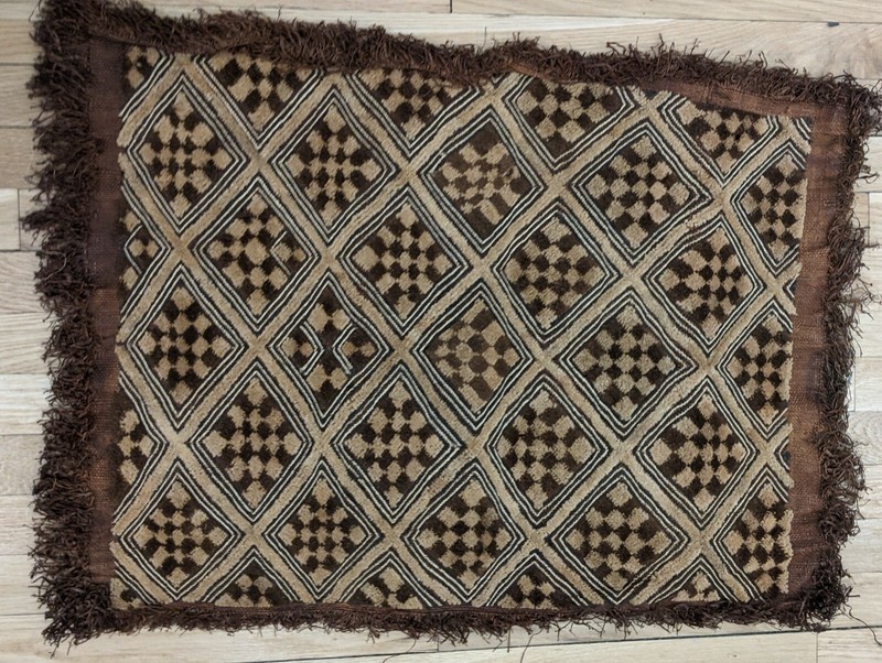 ORIGINAL AFRICAN KUBA RAFFIA CLOTH PANEL TEXTILE CURRENCY KASSAI SHOOWA DR CONGO gallery