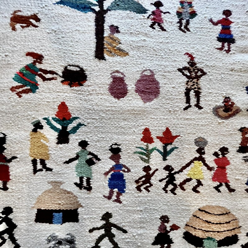 Marjorie Pope-Ellis School of Weaving Wool Rug (54”x27”) Sobantu South Africa gallery