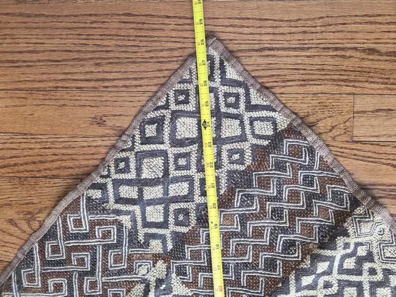 Vintage Handmade African Kuba Cloth Raffia Textile Art Fabric gallery