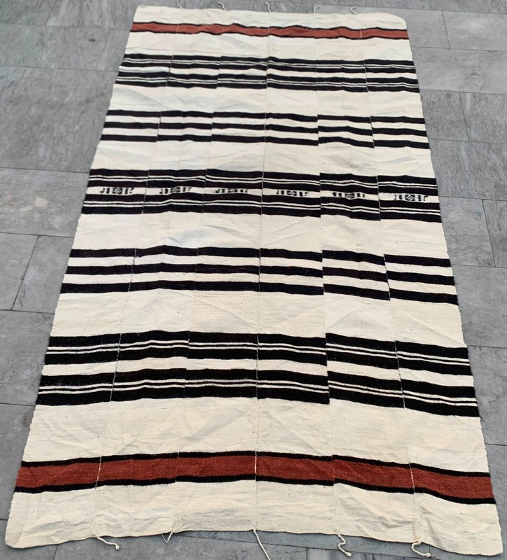 Vintage African Fulani Blanket Handmade Fulani Wedding Hanging Tent Mali 4×7 ft