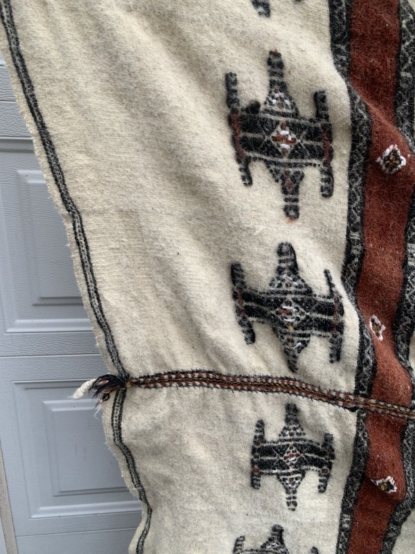 Vintage African Trible Fulani Handmade Natural Wedding Blanket gallery