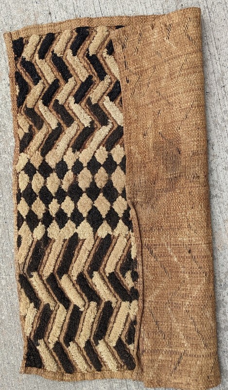 ORIGINAL VINTAGE KUBA THiCK PILE RAFFIA CLOTH PANEL TEXTILE CURRENCY DR CONGO gallery