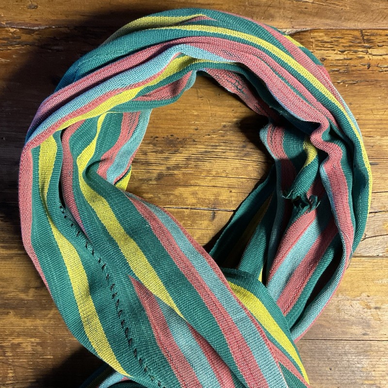 HANDSPUN HANDWOVEN SCARF Handmade Antique African Koba HAND DYED & Hand Sewn gallery