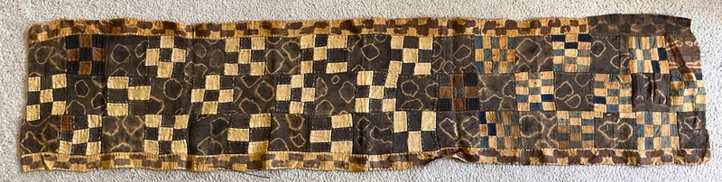 Vintage African Raffia Kuba Cloth in Excellent Condition - with Maker's Needle!