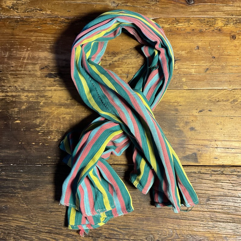 HANDSPUN HANDWOVEN SCARF Handmade Antique African Koba HAND DYED & Hand Sewn