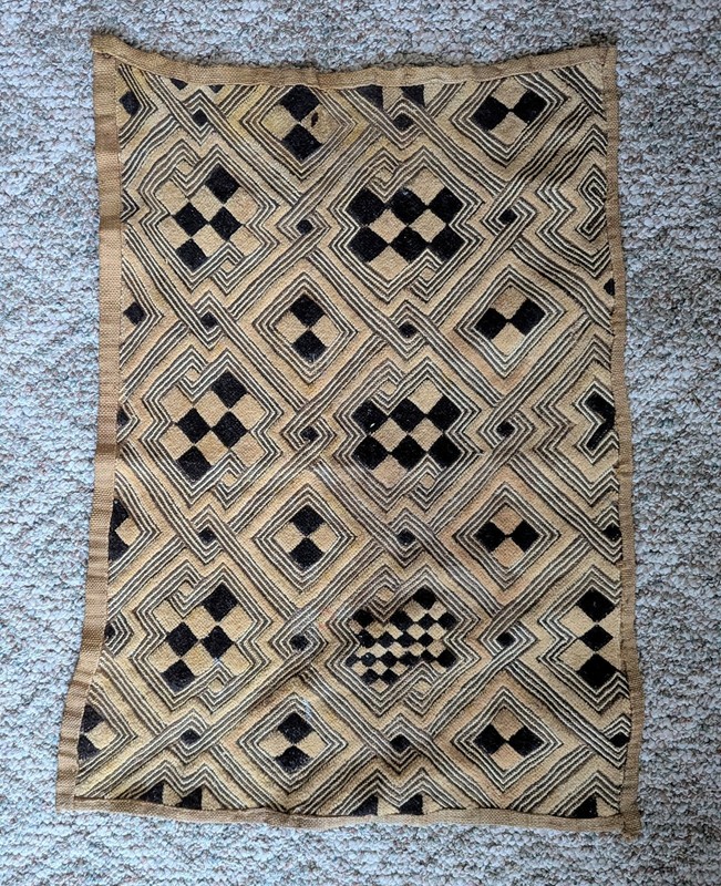 PREMIUM ORIGINAL KUBA RAFFIA CLOTH PANEL TEXTILE SHOOWA CURRENCY DR CONGO
