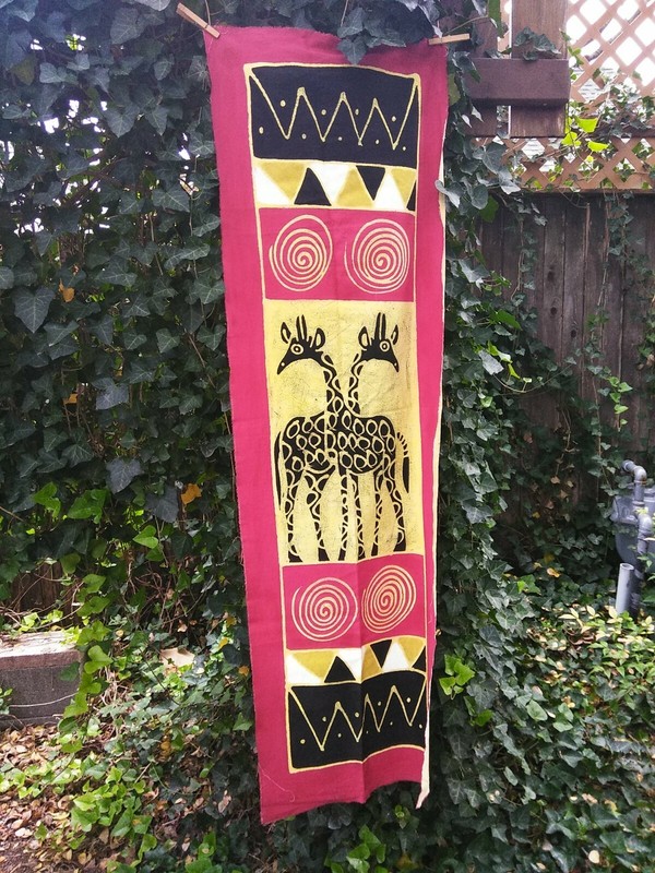 African hand painted Zimbabwe batik/table runner gallery