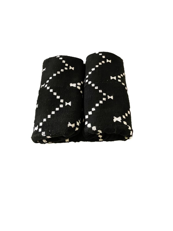African Black and White Mud Cloth Textile Mali 42" by 66" gallery