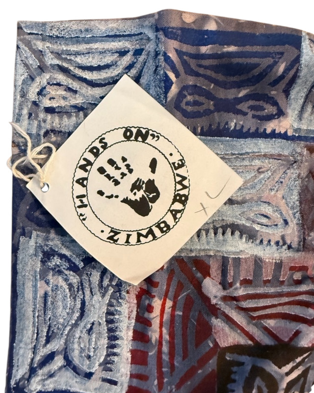African Batik Wall Hanging Zimbabwe Hand Printed Tapestry Textile 77 x 54 NWT gallery