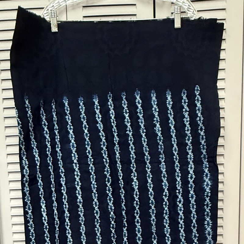 Midnight Indigo African Hand Dyed Cloth, Guinea, West Africa, 1.5 Yards gallery