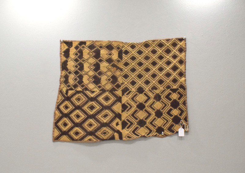 Kuba Cloth African Natural Woven Raffia Handmade Fabric Congo